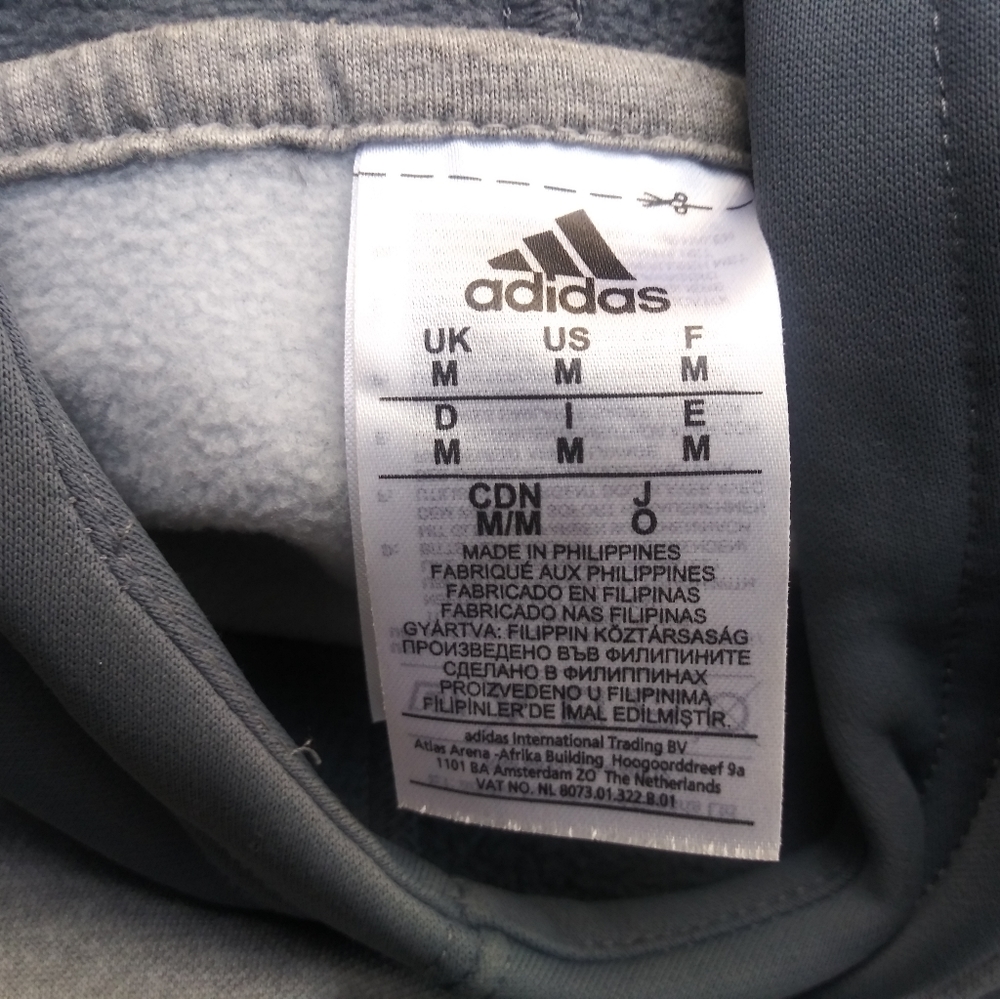 ADIDAS 3 STRIPE PULLOVER HOODIE - GRAY - Picture 4 of 6